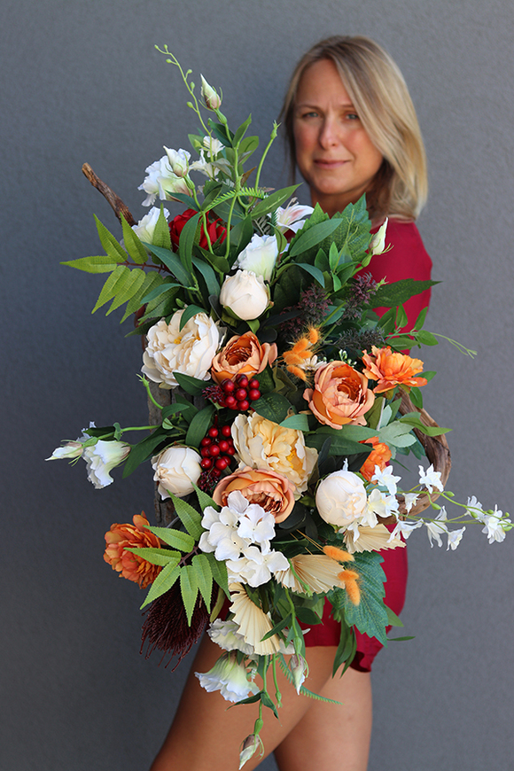 Nerassa, elegancka dekoracja nagrobna z suszem, wym.36x74cm 