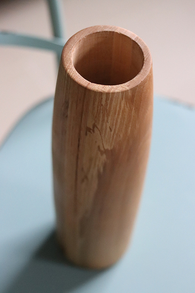 drewniany wazon - ręcznie robiony, Wood Design, wym.31x8cm