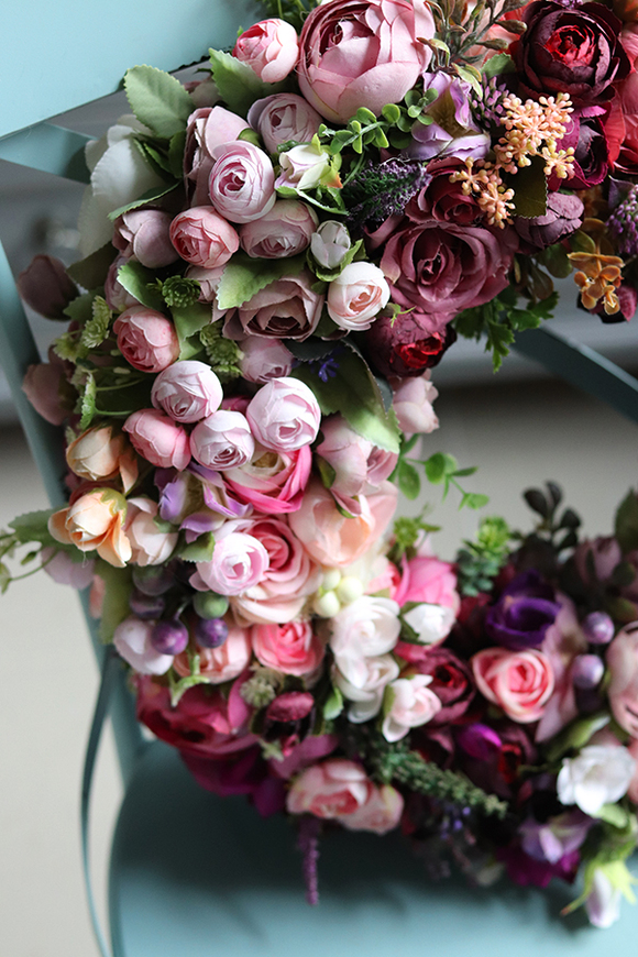 Bella Lux, efektowny wianek na drzwi, śr.40cm 