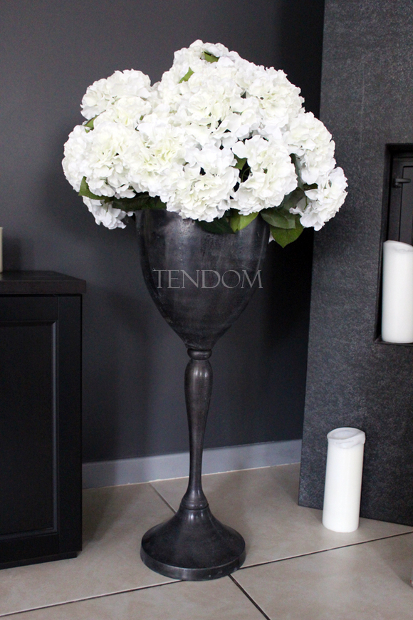 Hydrangea Exclusive kompozycja hortensji w ekskluzywnym naczyniu Nero, wys. 110cm, śr. 50cm