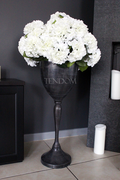 Hydrangea Exclusive kompozycja hortensji w ekskluzywnym naczyniu Nero, wys. 110cm, śr. 50cm