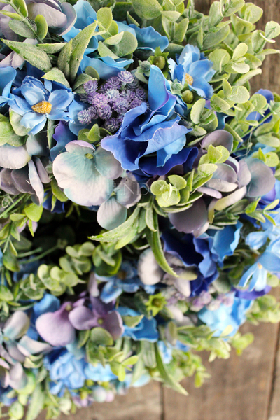 Blue Spring wianek na drzwi, śr.37cm