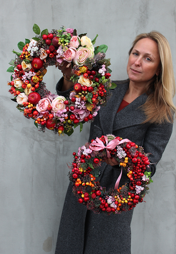 ekskluzywny jesienny wianek Toronto 2 (na górze), śr.40cm