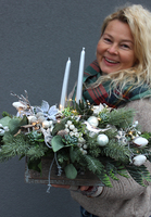 Świąteczna Szuflada, stroik / kompozycja bożonarodzeniowa, wym.20x34x46cm