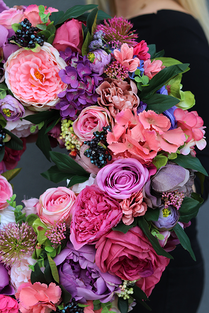 duży wianek na drzwi Silviana Premium, śr.50cm