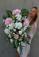 dekoracja / wiązanka nagrobna / bukiet, Samanta, dł.70cm