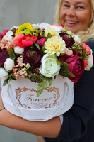 kompozycja kwiatowa Pożegnanie Lata / bukiet Flowerbox wys.25cm