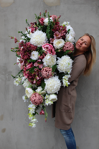 wiązanka / dekoracja nagrobna XXL Alicja, dł.145cm 