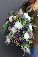 elegancka wiązanka nagrobna, Selendia, dł.67cm 