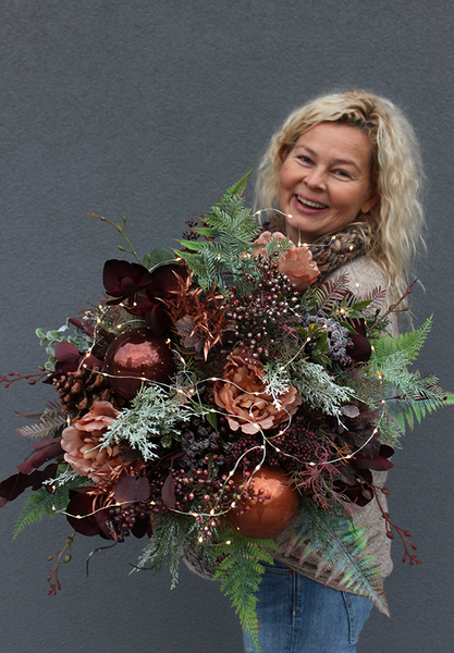 bożonarodzeniowy box / stroik, Chocolate Deluxe, wys.58cm