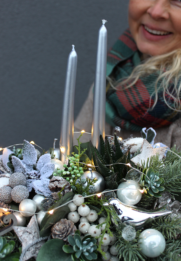 Świąteczna Szuflada, stroik / kompozycja bożonarodzeniowa, wym.20x34x46cm