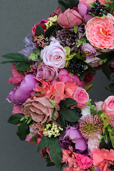 duży wianek na drzwi Silviana Premium, śr.50cm