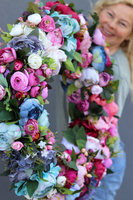 bajeczny, nasycony kolorami wianek Caryca Katarzyna, śr.68cm   