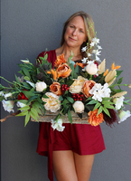 Nerassa, elegancka dekoracja nagrobna z suszem, wym.36x74cm 