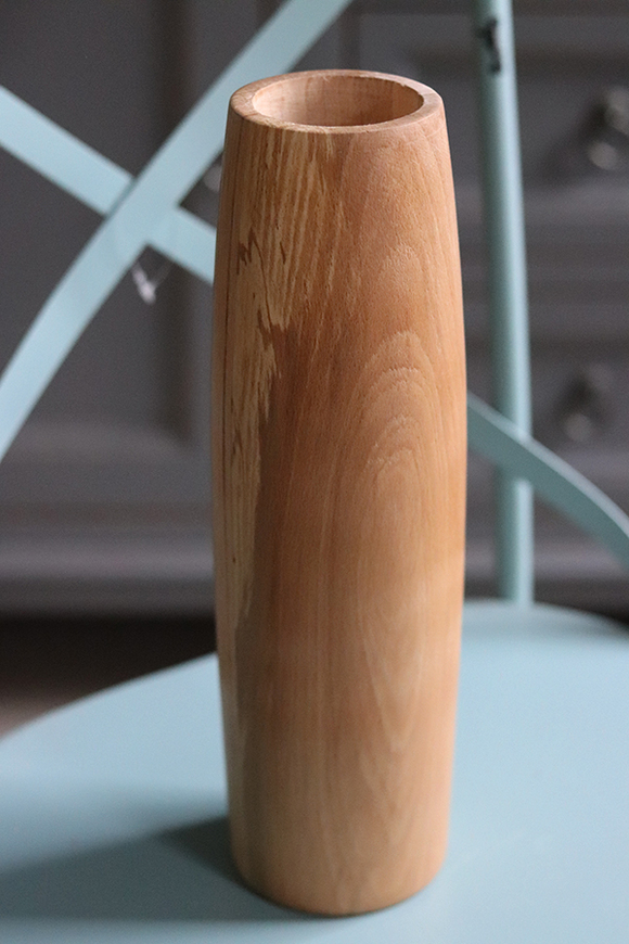 drewniany wazon - ręcznie robiony, Wood Design, wym.31x8cm