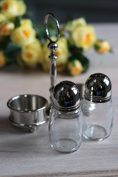 ekskluzywny zestaw solniczka & pieprzniczka, Spring Glamour, wym.16x13x5cm