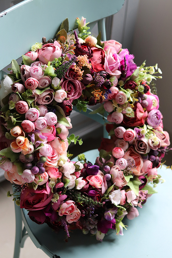 Bella Lux, efektowny wianek na drzwi, śr.40cm 