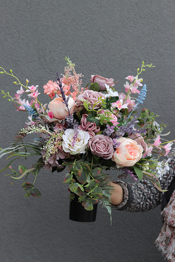 Bogactwo Natury Elegance, komplet dekoracji nagrobnych, wieniec + bukiet