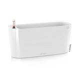 Delta 20, podłużna donica z nawadnianiem, biała, wym.18x40x15cm