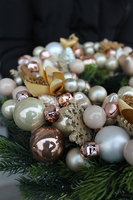 Golden Christmas dekoracyjny wianek / stroik, śr.28 cm