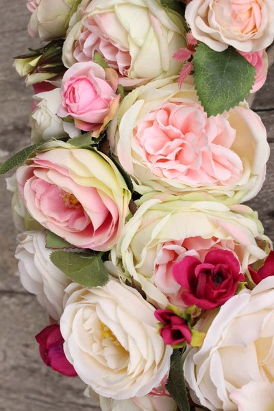 Delicja elegancki wianek na drzwi z kryształem, śr.45cm