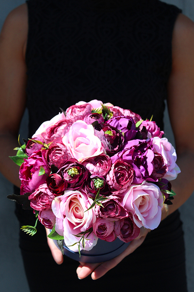 kompozycja kwiatowa / bukiet / Flowerbox Renata, wys.25cm