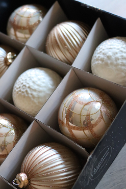 błyszczące świąteczne bombki Prestige Christmas, śr.10cm, kpl.12szt