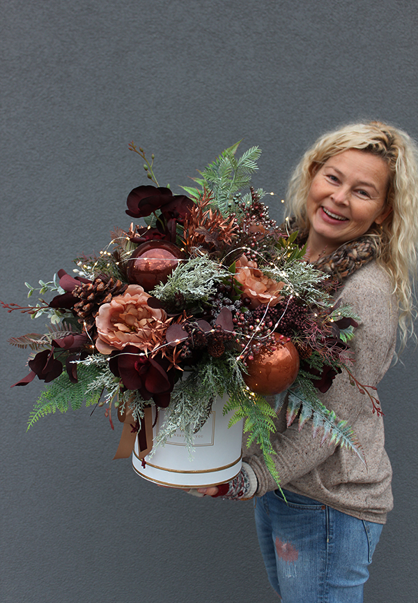 bożonarodzeniowy box / stroik, Chocolate Deluxe, wys.58cm