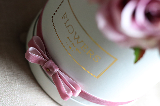 flowerbox różany Montana z aksamitką, wys.36cm