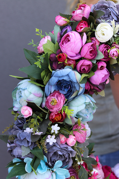 bajeczny, nasycony kolorami wianek Caryca Katarzyna, śr.68cm   