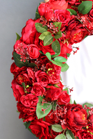 bogaty czerwony wianek, Red in Fire, śr.45cm