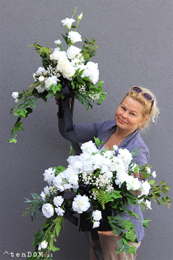 Malano 2, komplet dekoracji nagrobnych, kompozycja + bukiet