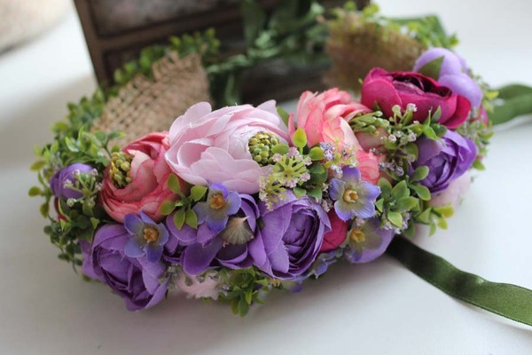 wianek na głowę Violet Flowers, rozmiar uniwersalny, dorosły