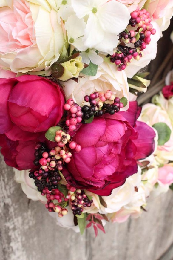 Delicja elegancki wianek na drzwi z kryształem, śr.45cm