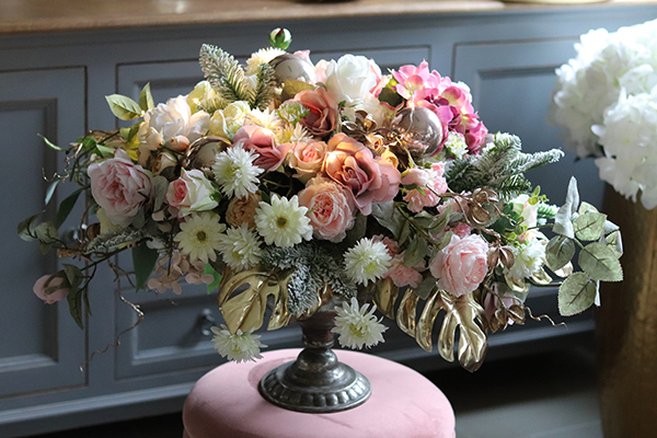 kompozycja świąteczna w pucharze, Zimowa Królowa, wym.52x80cm 