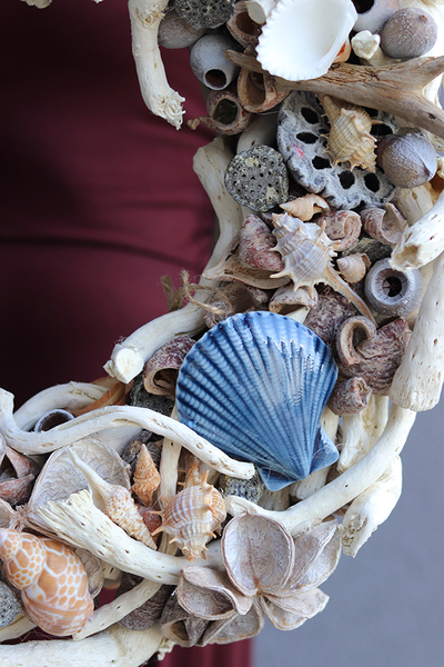 atrakcyjny marynistyczny wianek Blue Sea 2, śr.45cm