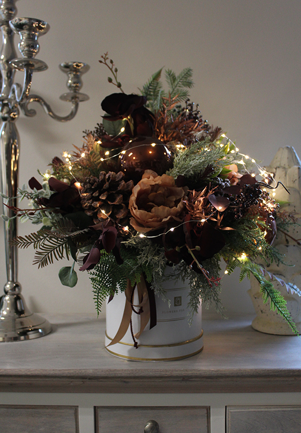 bożonarodzeniowy box / stroik, Chocolate Deluxe, wys.58cm