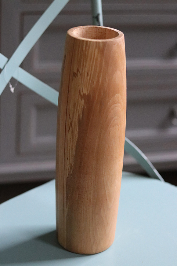 drewniany wazon - ręcznie robiony, Wood Design, wym.31x8cm