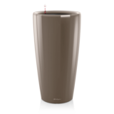 Rondo, wysoka donica z nawadnianiem, taupe, wym.75x40cm