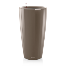 Rondo, wysoka donica z nawadnianiem, taupe, wym.75x40cm
