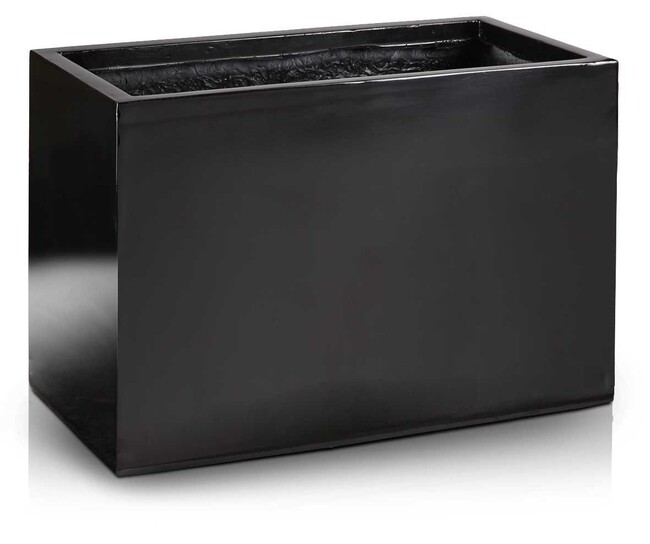 Fiberglass Fiber donica Rectangle Black 60x30x39cm