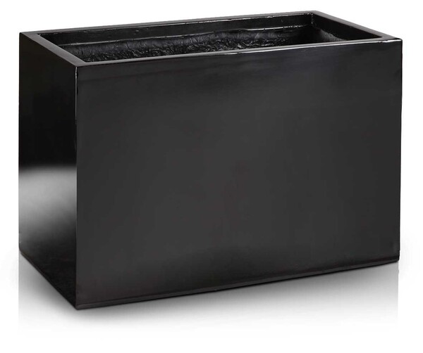 Fiberglass Fiber donica Rectangle Black 60x30x39cm