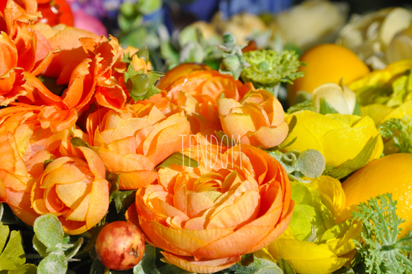 przepiękny wianek ozdobny Kolory Ogrodu, śr.38cm