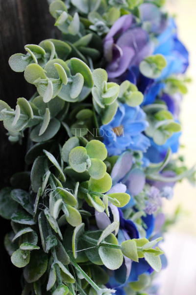 Blue Spring wianek na drzwi, śr.37cm