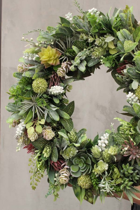 okazały wianek na drzwi, Wiosna w Mieście, śr.44cm