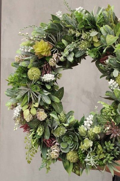 okazały wianek na drzwi, Wiosna w Mieście, śr.44cm