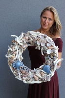 atrakcyjny marynistyczny wianek Blue Sea 2, śr.45cm