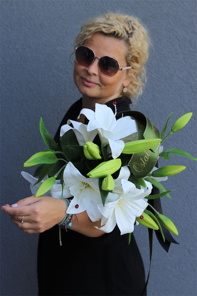 bukiet / dekoracja nagrobna / pogrzebowa, ReGina, dł.80cm