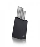 AMBIENTE SILVER zestaw 5 noży w czarnym bloku