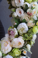 komplet Caryca Katarzyna Green&White, wianek & bukiet 